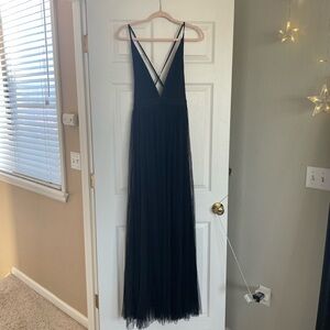 Luxxel Plunge Tulle Formal Dress